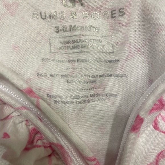 Pink Bow Bamboo Sleeper 3-6 month - Picture 3 of 3